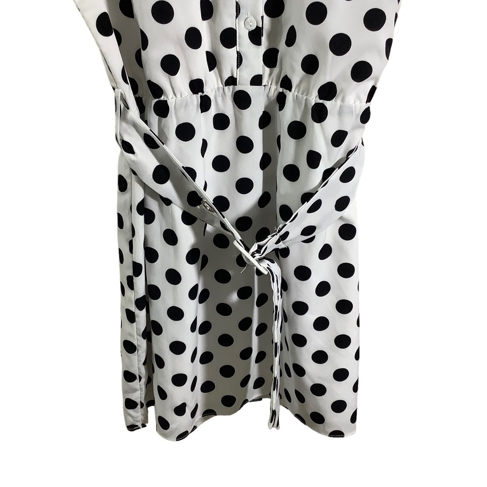 Superdown Paula Polka Dot Button Up Mini Dress - image 3